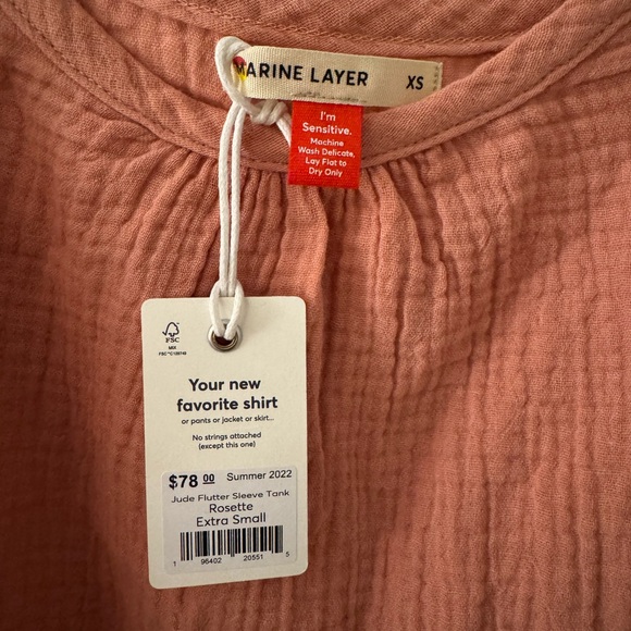 NWT Marine Layer Cotton Tank Top Size XS - Picture 5 of 6
